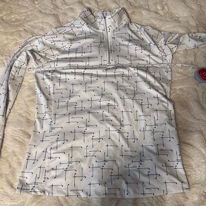 Lady Hagen White and black golf club Patterned Jersey Top